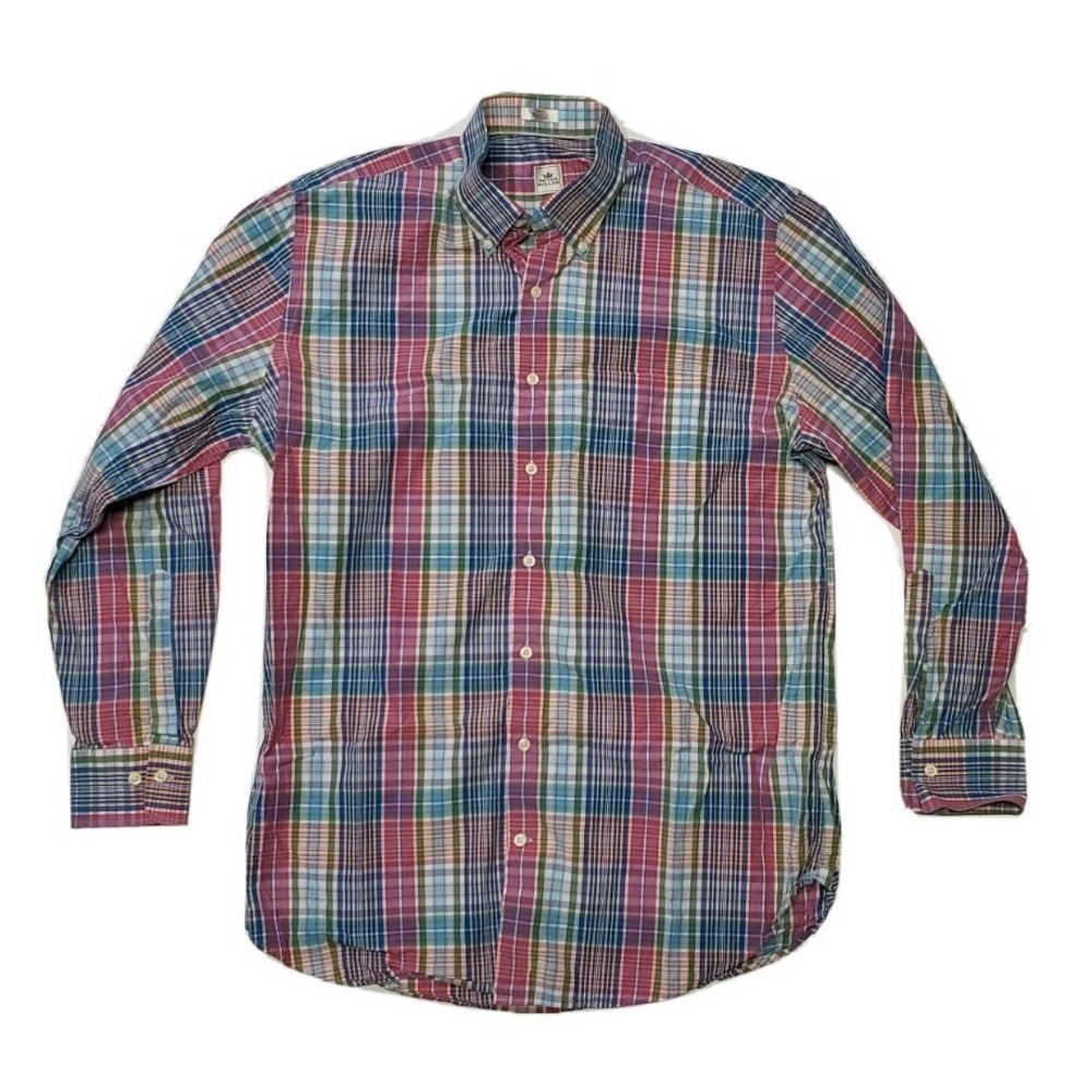 Peter Millar Men's Mix Checkered Plaid Extra Large Long Sleeve Button-up Rainbow